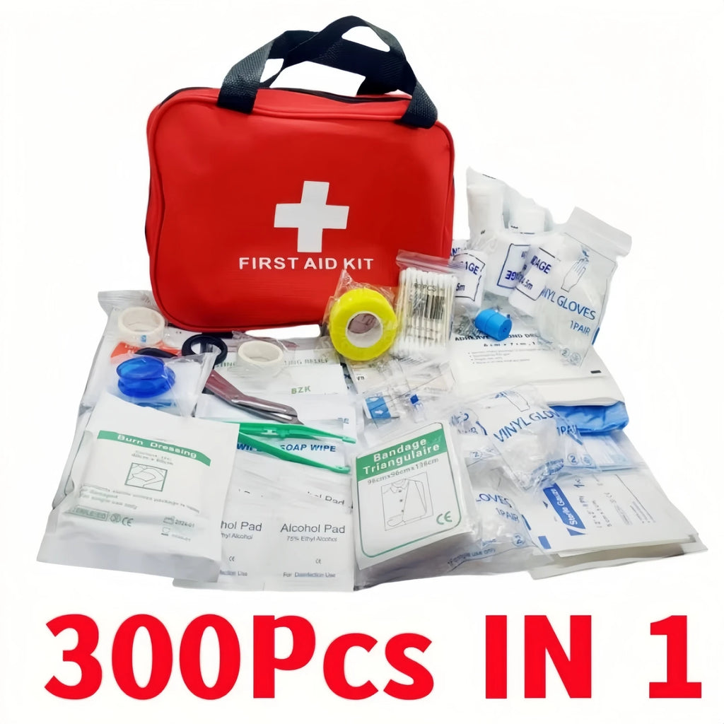 Emergency Medical First Aid Kit Portable 16-300Pcs Survival Set for Outdoor Camping Hiking Travel Handbag