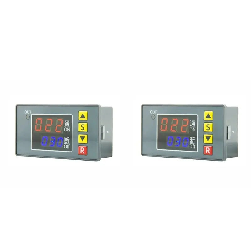 M09K 2X T3231 Digital Time Delay Relay Multifunction LED Display Cyclic Timing Control Switch Adjustable Timing Relay,B