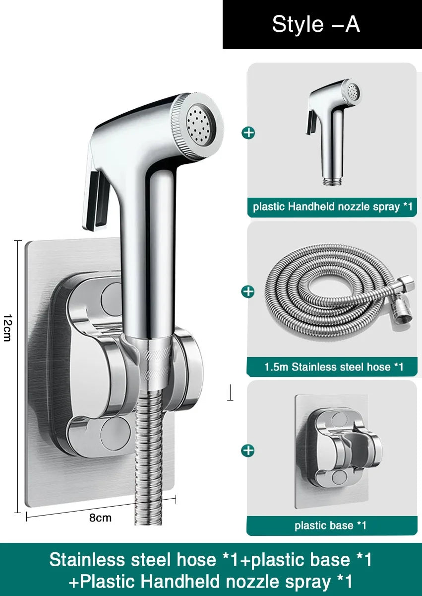 Bathroom Toilet Faucet Extension Hose External Bidet Sprayer Pressurized Water Pipe Flush Extension for Toilet