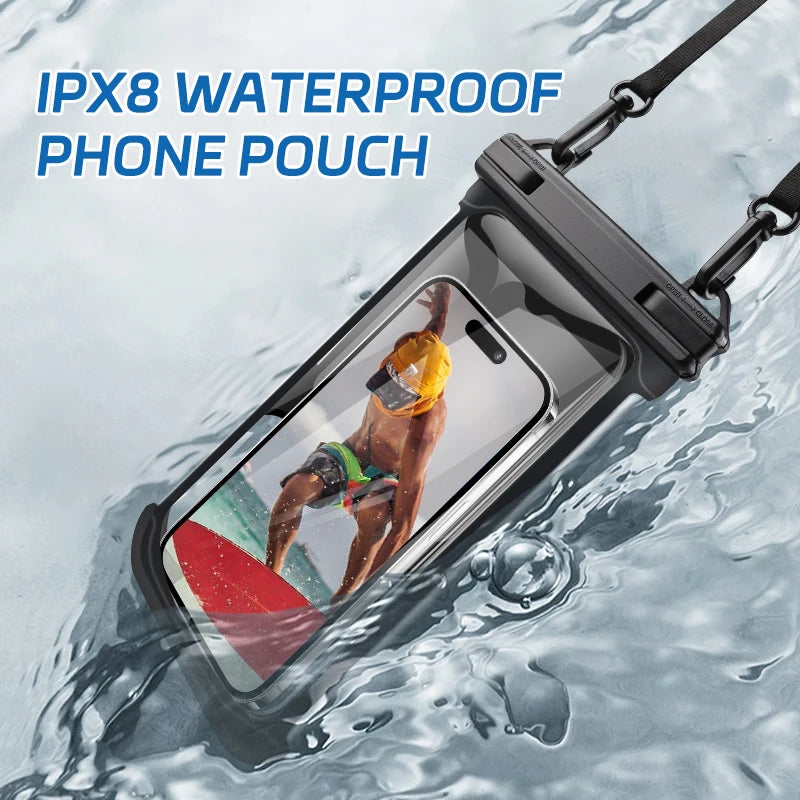 HAISSKY Bubble Floating Waterproof Swimming Bags Outdoor Travel Crossbody Phone Pouch For iPhone 17 16 Pro Max Samsung Xiaomi