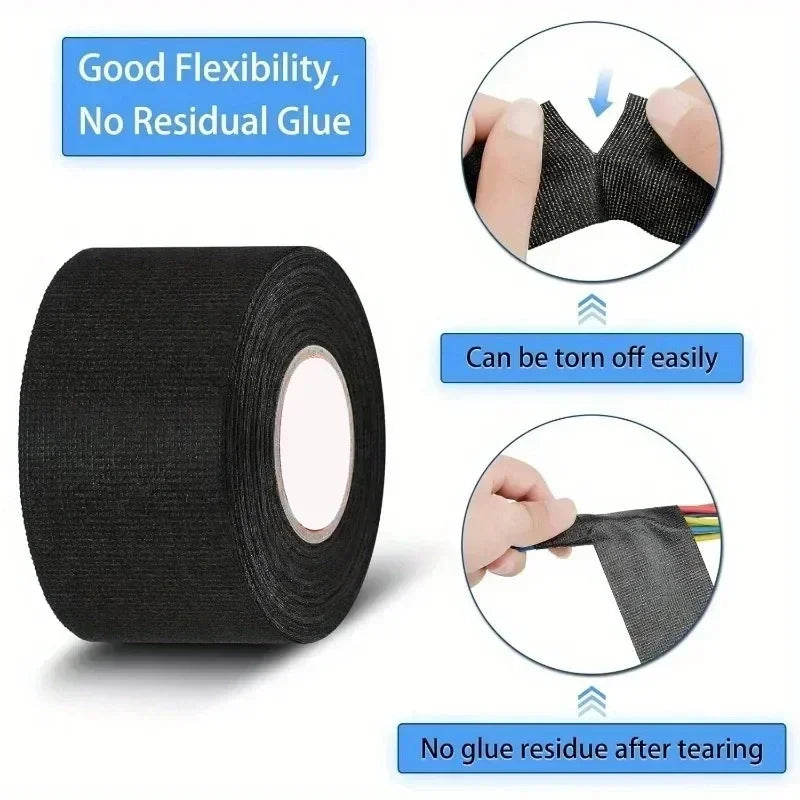 Automotive Cloth Tape Electrical Insulating Fabric Tapes Heat Resistance Thermal Car Tape Waterproof Soundproof Wires Tape