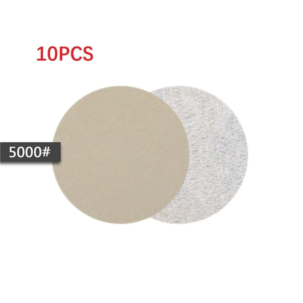10Pcs 3inch Silicon Carbide Sanding Discs 75mm Wet And Dry Sanding Sandpaper 240-10000 Grit Automotive Grinding Polishing Tools