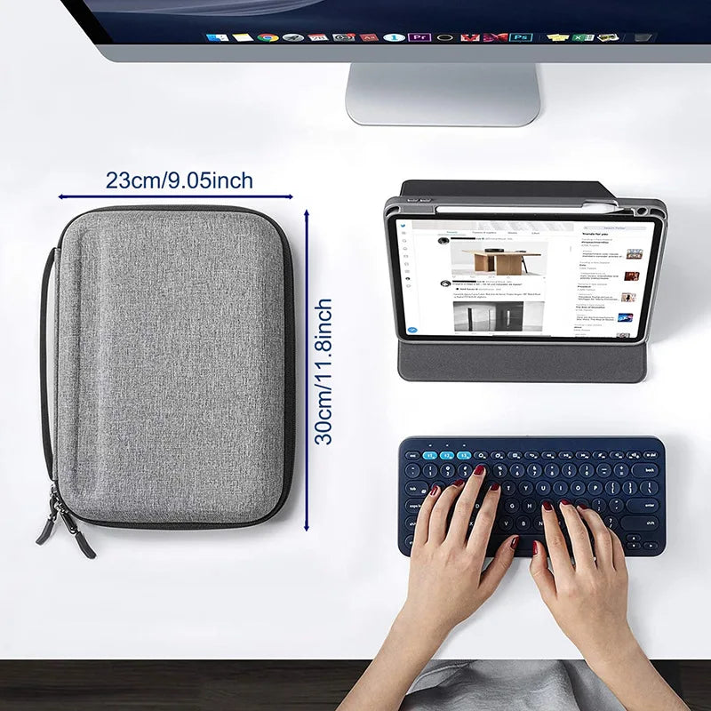 Tablet Sleeve Case Tablet Bag for EVA Bag Tablet Case 9-13 Inch Fits iPad Air 11 10.9 inch iPad Pro 11 M4 iPad Pro 13 Inner Bag