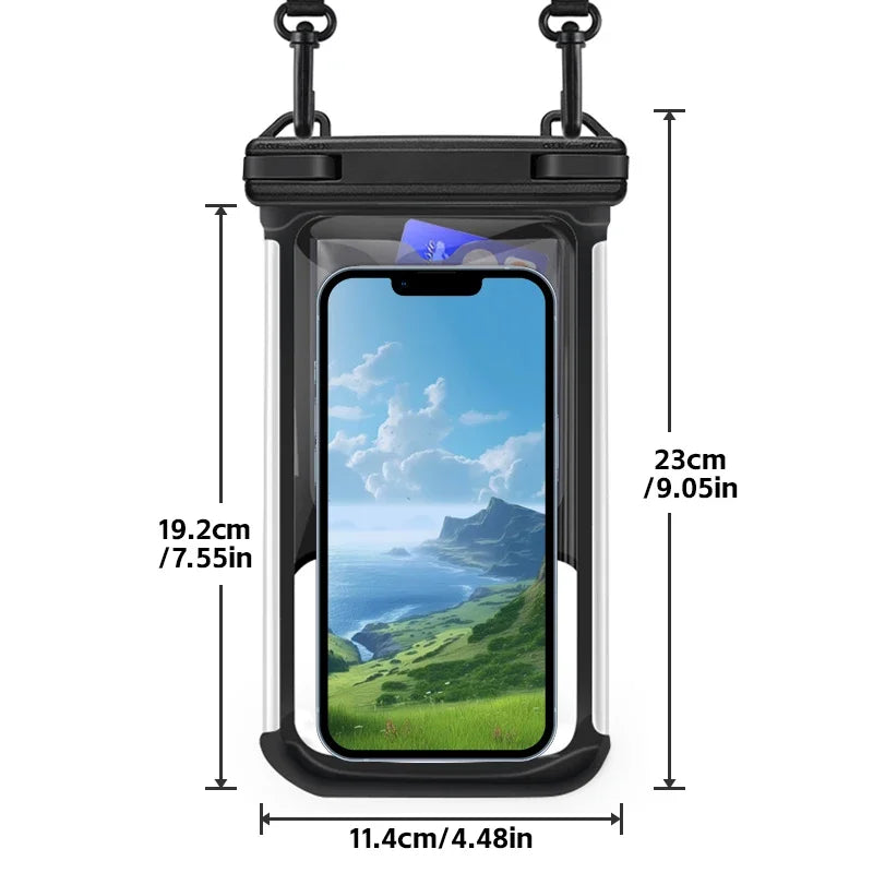 HAISSKY Bubble Floating Waterproof Swimming Bags Outdoor Travel Crossbody Phone Pouch For iPhone 17 16 Pro Max Samsung Xiaomi