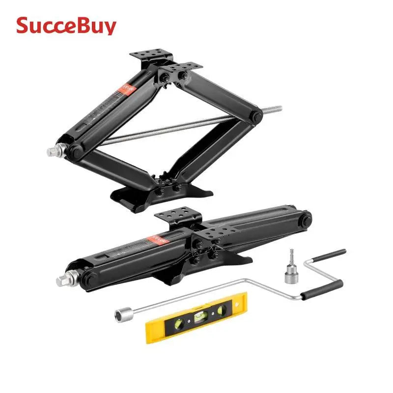 SucceBuy 5000/6500/9000lbs RV Scissor Jacks 2/4 PCS RV Stabilizer Leveling Scissor Jacks Heavy Duty Stabilizer Jack Fit for RVs