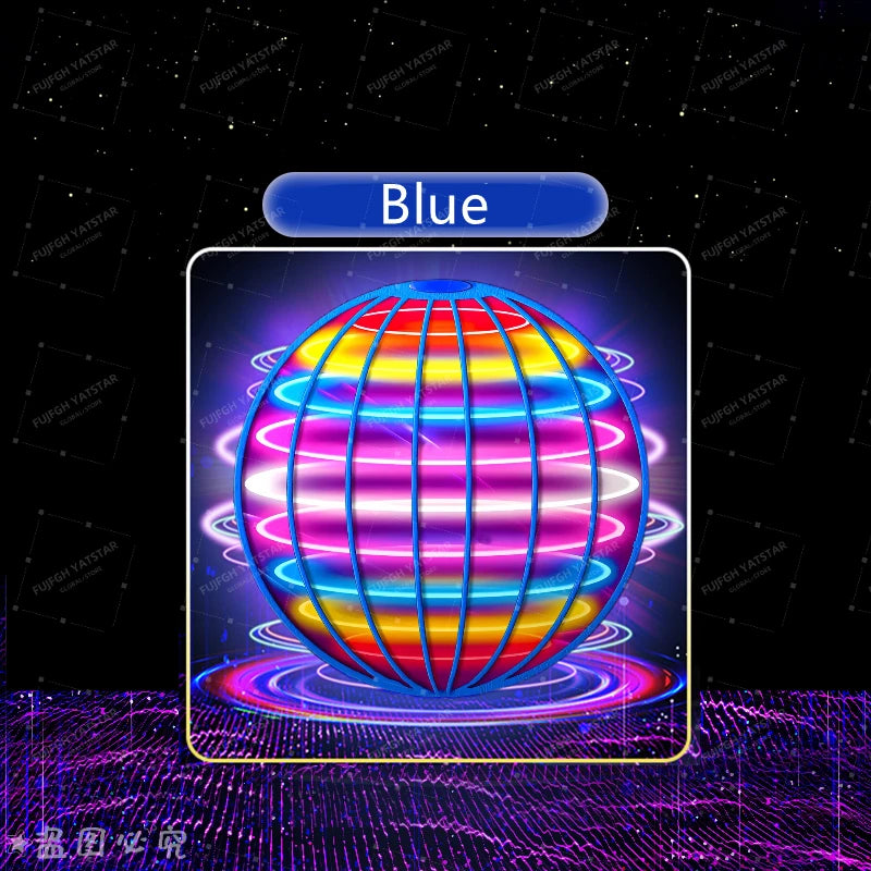 Flying ball, automatic spinning ball, dazzling LED lights, magic levitation, fan, UFO flying machine, toy, gift, game, sports ball