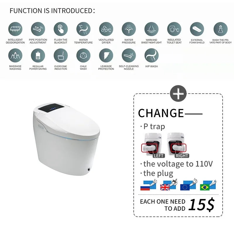 Modern Electronic Sanitary Ware, Modern Economic WC, Intelligent Toilet, Cheap Price