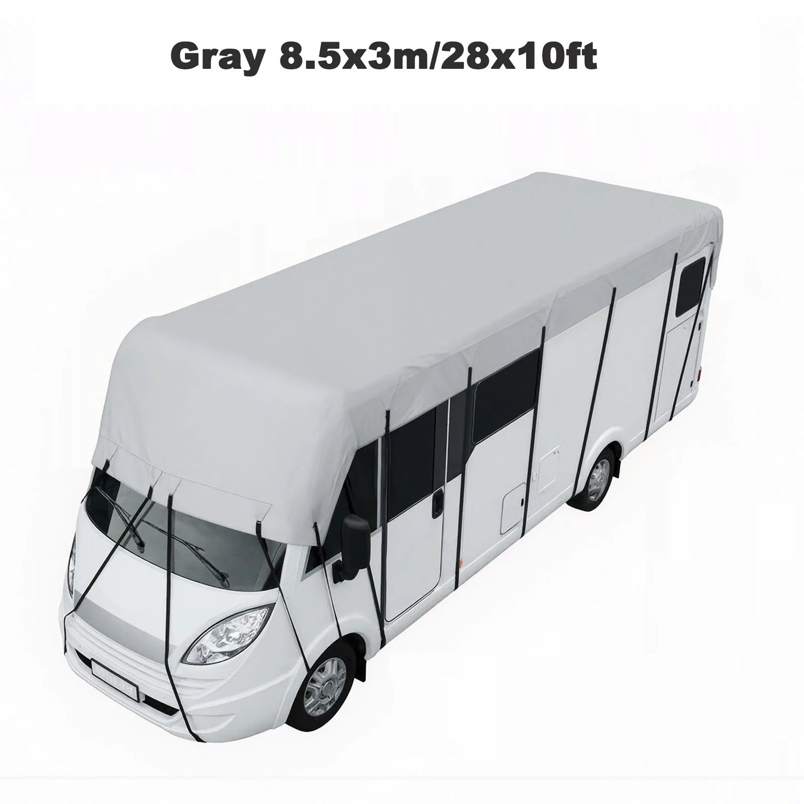 Heavy Duty RV Roof Cover Waterproof UV Resistant Fits 16-37 ft RVs Travel Trailers Class A/B/C Motorhomes Popup & Truck Campers