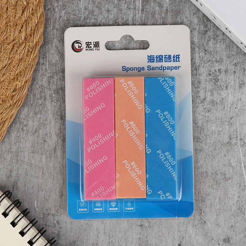 9Pcs MS-E400-2000 Semi-rigid Sanding Sticks For Model Making Tools Plastic Model Polishing Rod Hobby DIY Craft