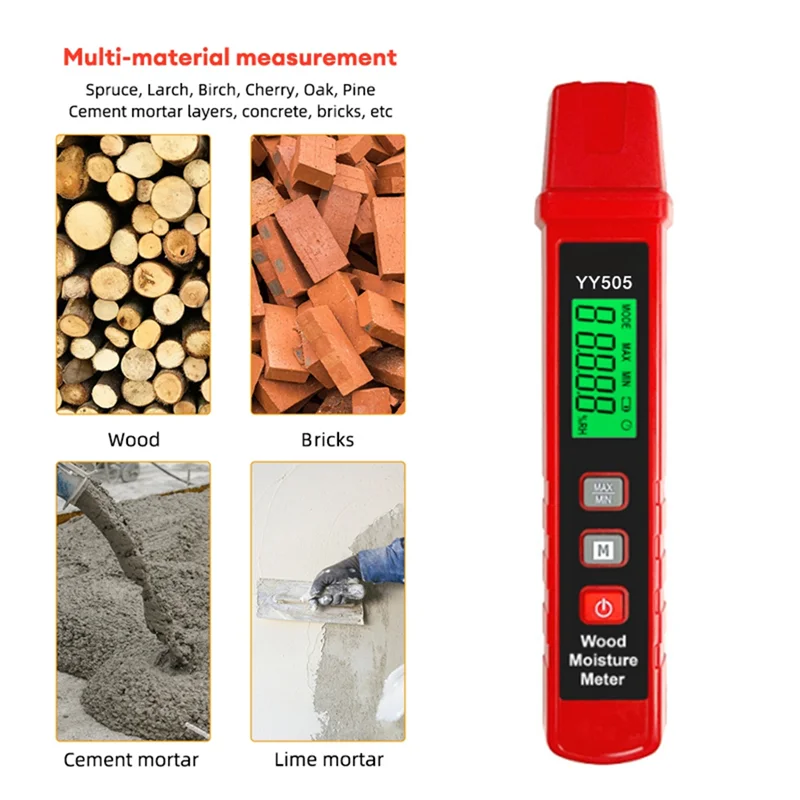 APPLIA-Cross-Border Digital Display Handheld Wood Moisture Detector For Pine Wood Cement Mortar Gypsum