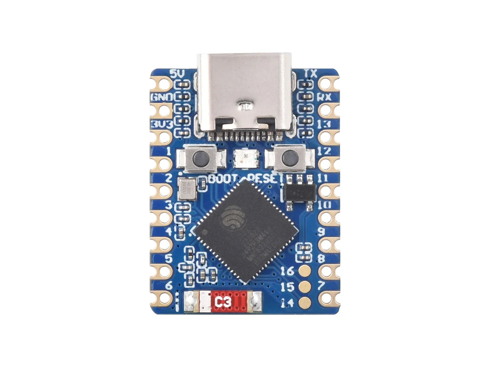 Waveshare ESP32-C3 Zero Mini Development Board, Based On ESP32-C3FN4 Single-core, 160MHz Running Frequency, Mircocontroller