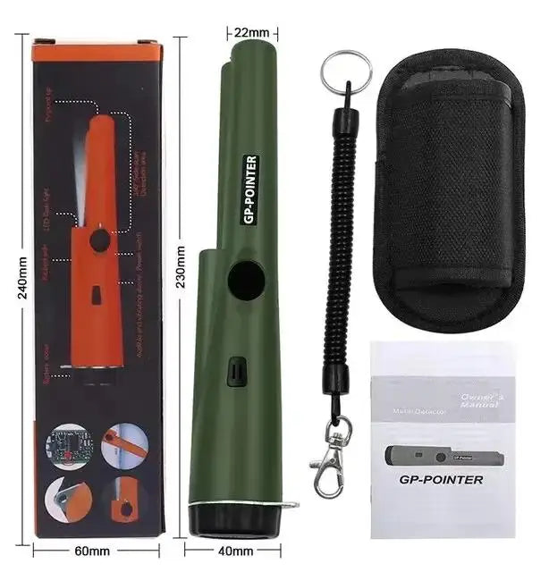 New 2024 Handheld Metal Detector GP Pointer Precise Positioning Treasure Hunt Waterproof Locator Pole LED Light