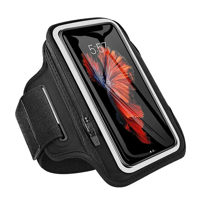 HAISSKY Zipper Sport Running Bags Armband Bag For iPhone 17 16 Pro Max 16E 17 Air 15 14 Samsung Xiaomi Outdoor Fitness Arm Pouch