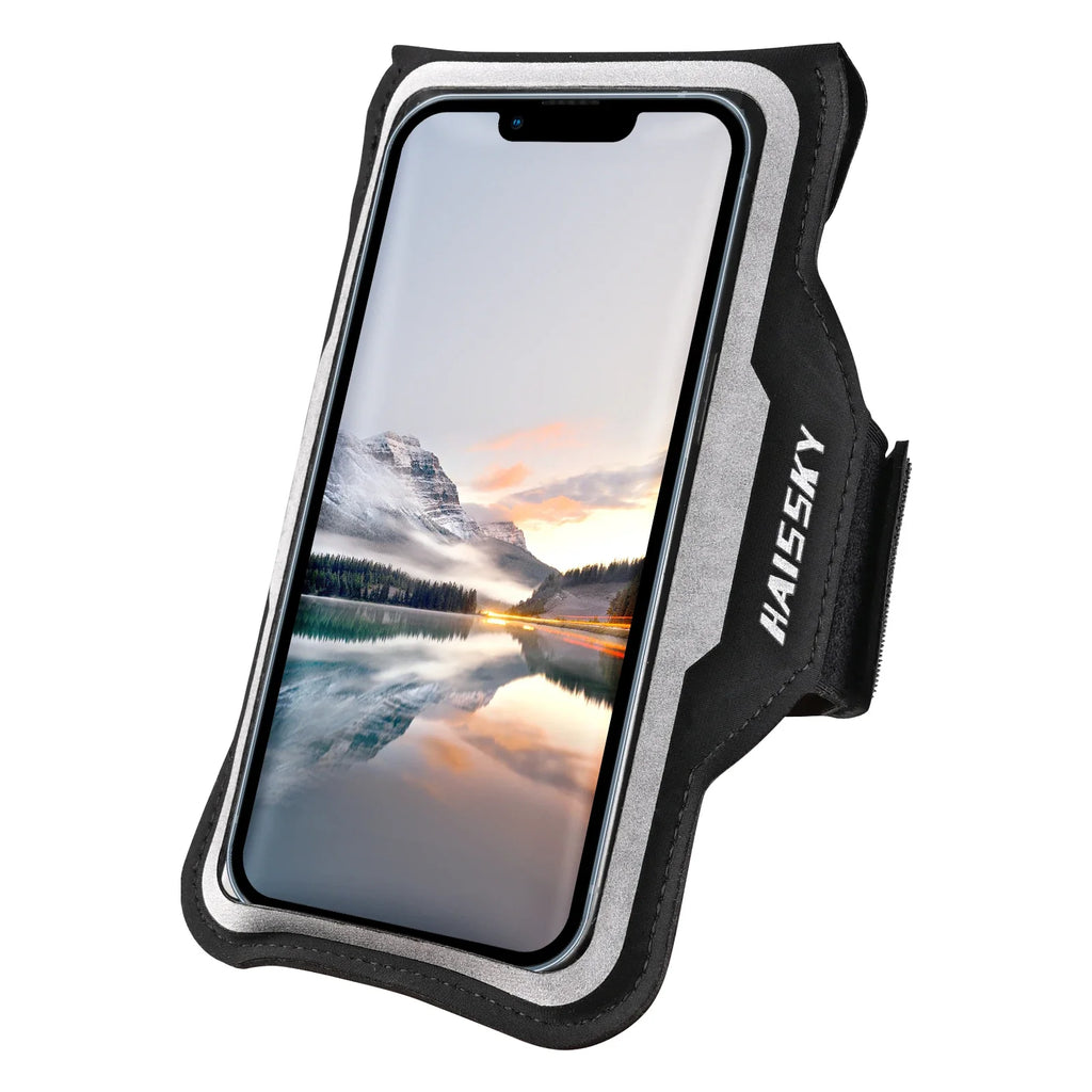 HAISSKY Ultra-thin Running Bags Sports Armband For iPhone 17 16 15 14 13 Pro Max17 Air 15 Plus Samsung S25 Ultra Xiaomi Arm Pouch