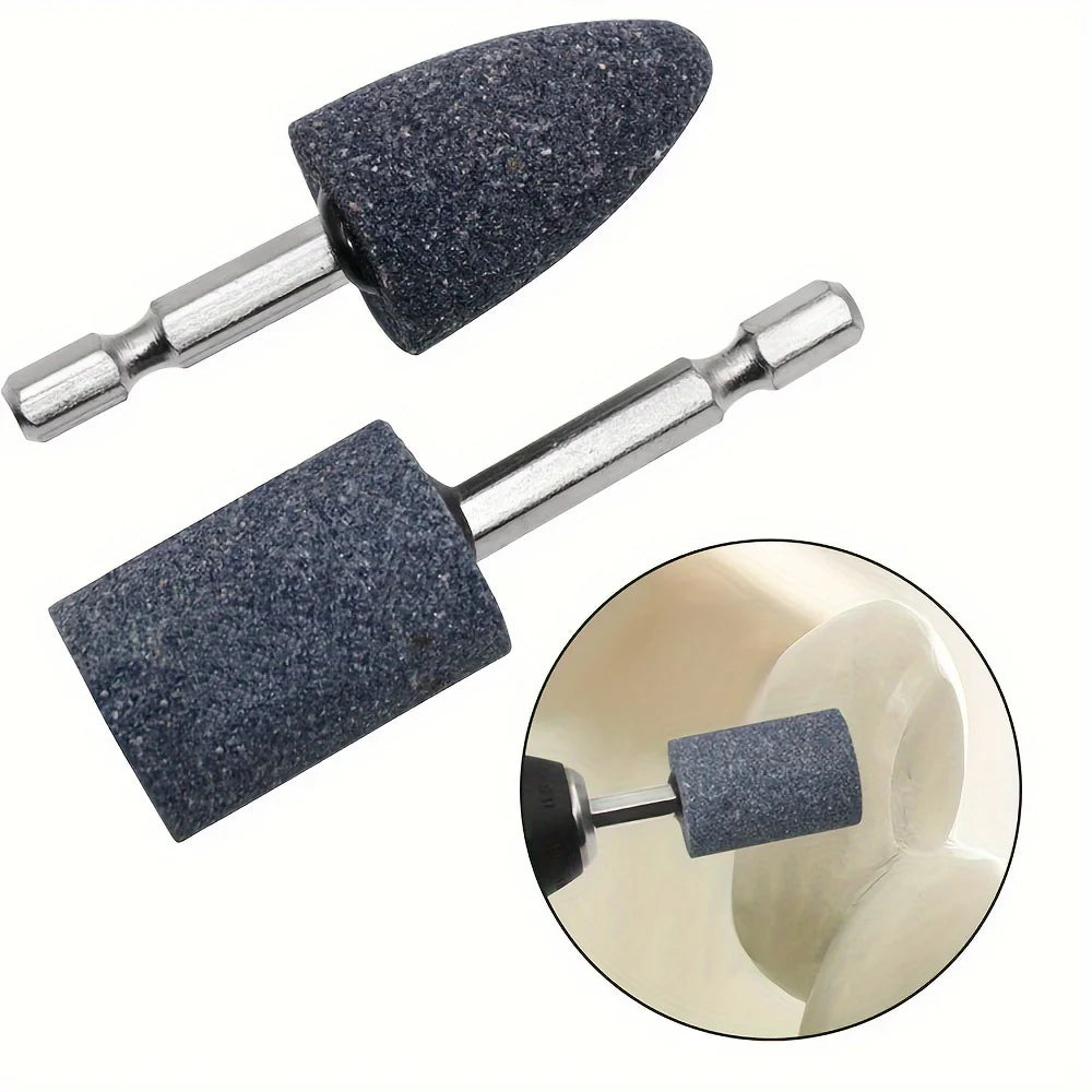 4Pcs Grinding Wheel Heads with Hexagonal Shank - Metal Polishing Stones Set for Polishing, Repairing, Sharpening
