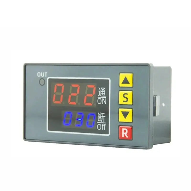M09K 2X T3231 Digital Time Delay Relay Multifunction LED Display Cyclic Timing Control Switch Adjustable Timing Relay,B