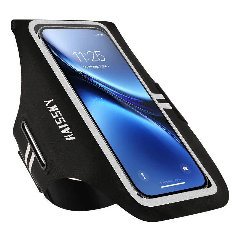 HAISSKY Ultra-thin Running Bags Men Women Outdoor Sports Back View Armband Pouch For iPhone 17 16 Pro Max 17 Air Plus Samsung LG