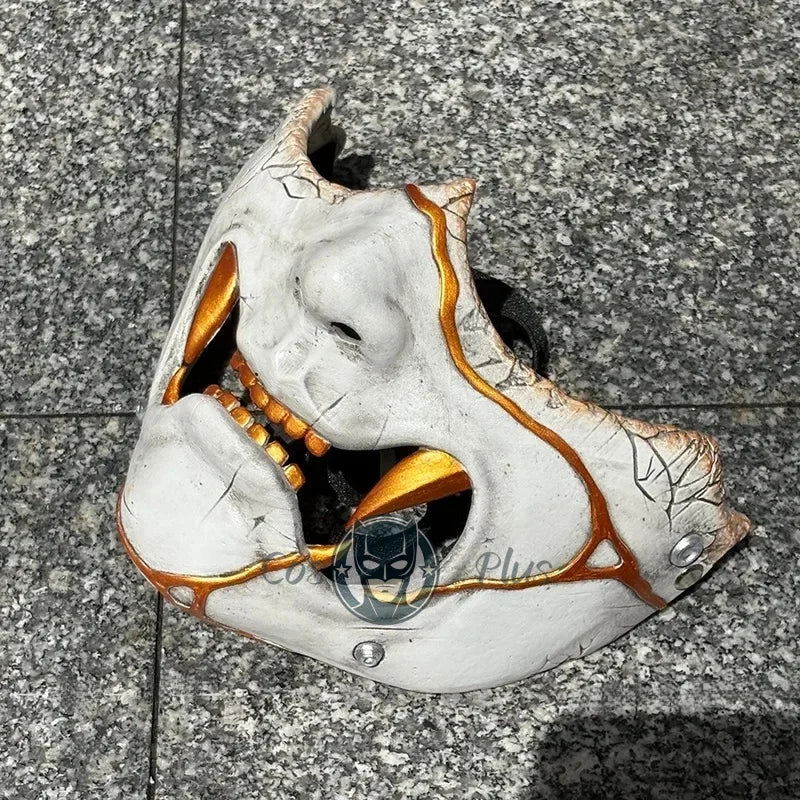 Game Ghost of Yotei Atsu Mask Cosplay Props Half Face Samurai Mask Halloween Party Carnival Decoration For Men Women Accessories