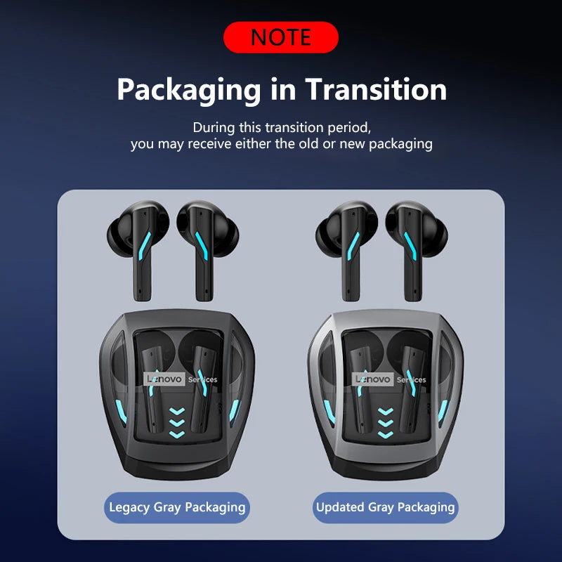 NEW Lenovo GT100 Smart AI Bluetooth Wireless Esports Earphones Real Time Translator Gamer Headphones Ultra-Low Latency With Mic