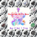 Mystery Box, 3pcs/ Set Date Round Dial Men's Watches Business Quartz Male Wrist Watch Birthday Surprise Gift