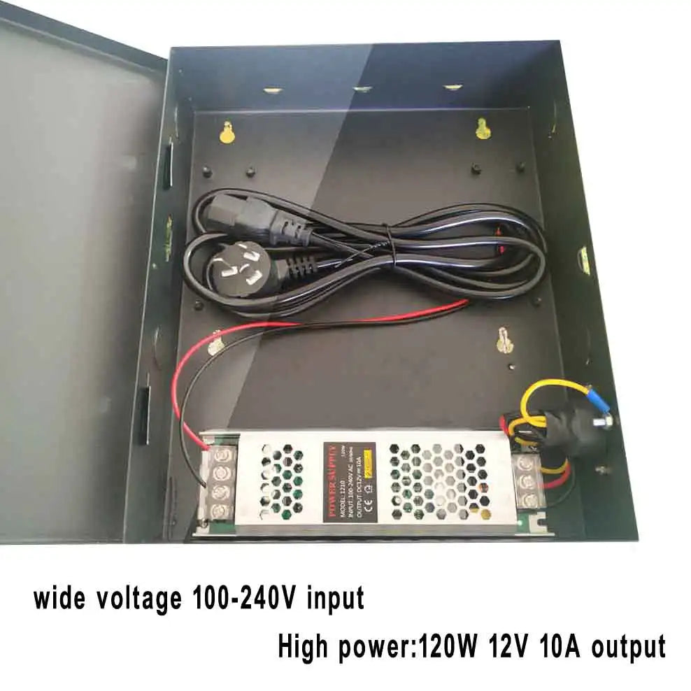 Access Power Supply Wide Voltage 100V-240V Input 12V 10A Output High 120W 8pcs Locks Can Work Together Suitable for All Our Access Boards