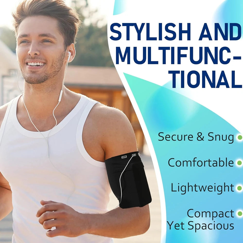 Adjustable Sports Arm Strap - iPhone/Android Phone Holder for Running, Gym - Breathable & Sweatproof