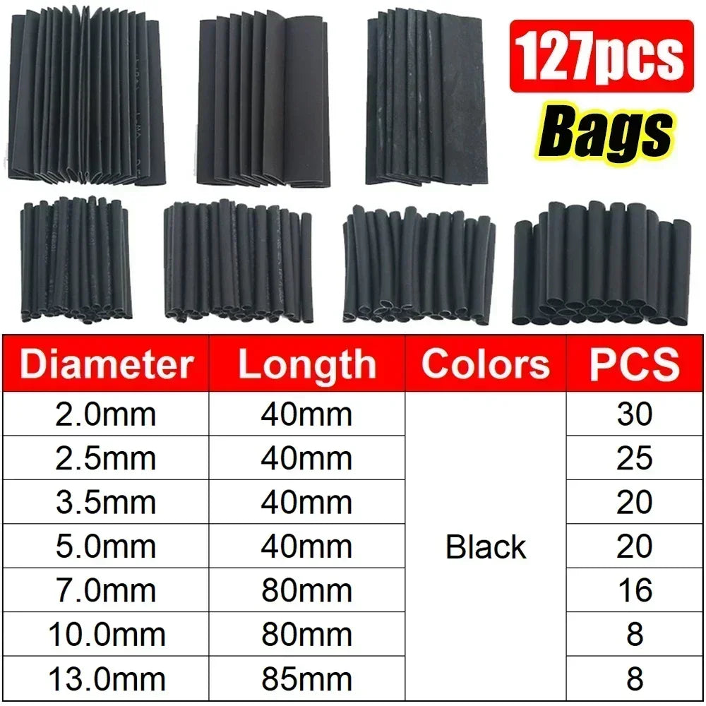 Heat Shrink Sleeving Tube Kit Wire Electrical Connection Wire Wrap Cable Protection Thermoresistant Tubing Wrapping Insulation