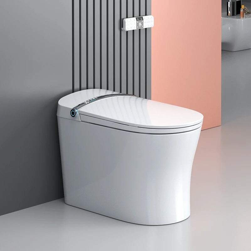 MYN CUPC Floor Mounted Silver Automatic Smart Electric Bathroom Ceramic Auto Flush Intelligent Toilet WC with Digital Display