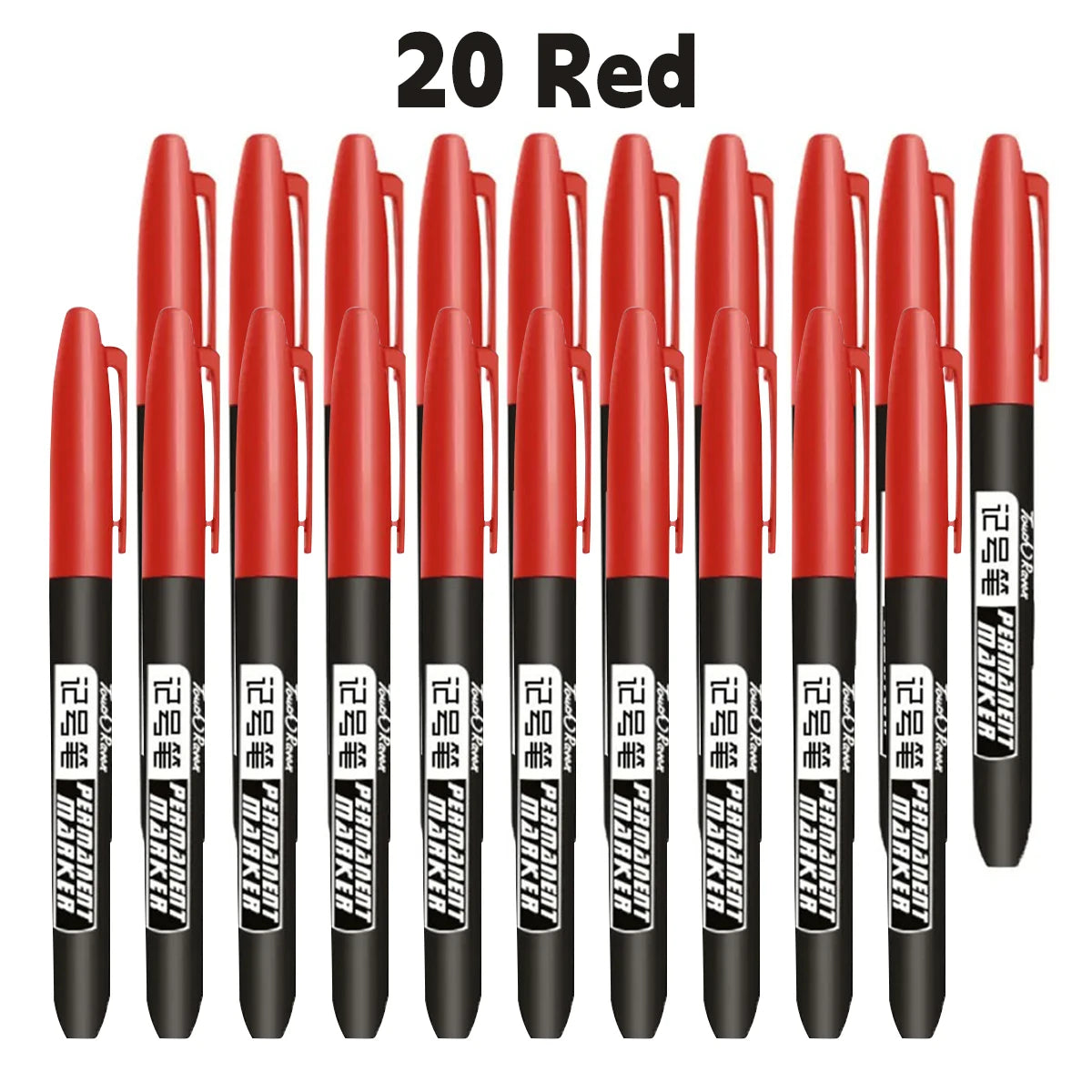 6-20PCs/Set Permanent Marker Pen Fine Point Waterproof Markers Thin Nib Crude Nib Black Blue Red Ink 1.5mm Fine Color Marker Pens