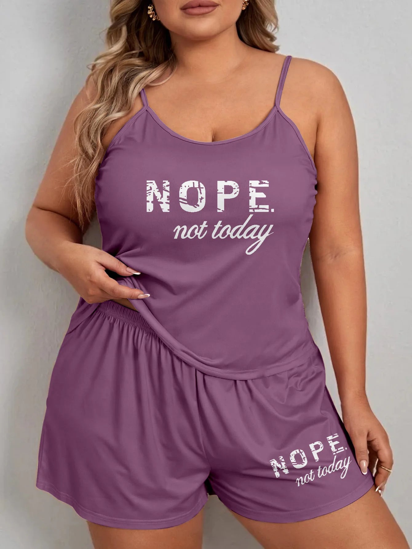 Hot Selling 5XL 3XL Plus Size Letter Print Pajama Set Women Camisole Shorts Two Piece Loose Wearable Outside Lounge Wear Summer