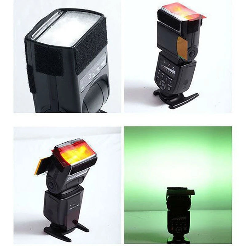 12 Colors/Set Flash Speedlite Color Filters Cards For Canon/ Nikon Camera Photographic Gels Filter Flash Speedlight