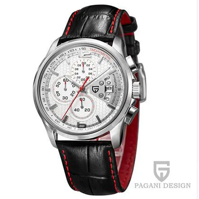PAGANI DESIGN New PD-3306 Chronograph Men Watch Top Brand Classic Leather Waterproof Quartz Wristwatch for Man Gift Reloj Hombre