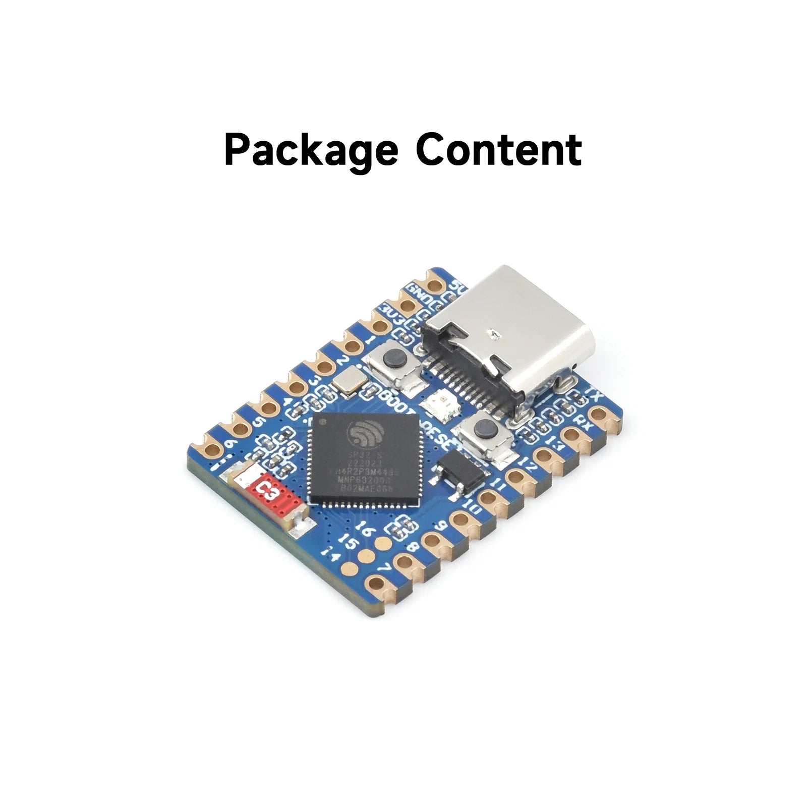 Waveshare ESP32-C3 Zero Mini Development Board, Based On ESP32-C3FN4 Single-core, 160MHz Running Frequency, Mircocontroller