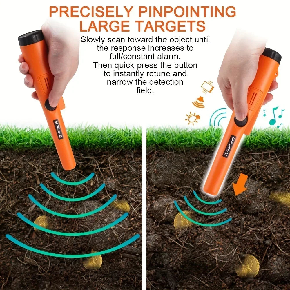 New High Quality Handheld Metal Detector GP-pointer Waterproof Positioning Rod Detecting With Bracelet LED Lights