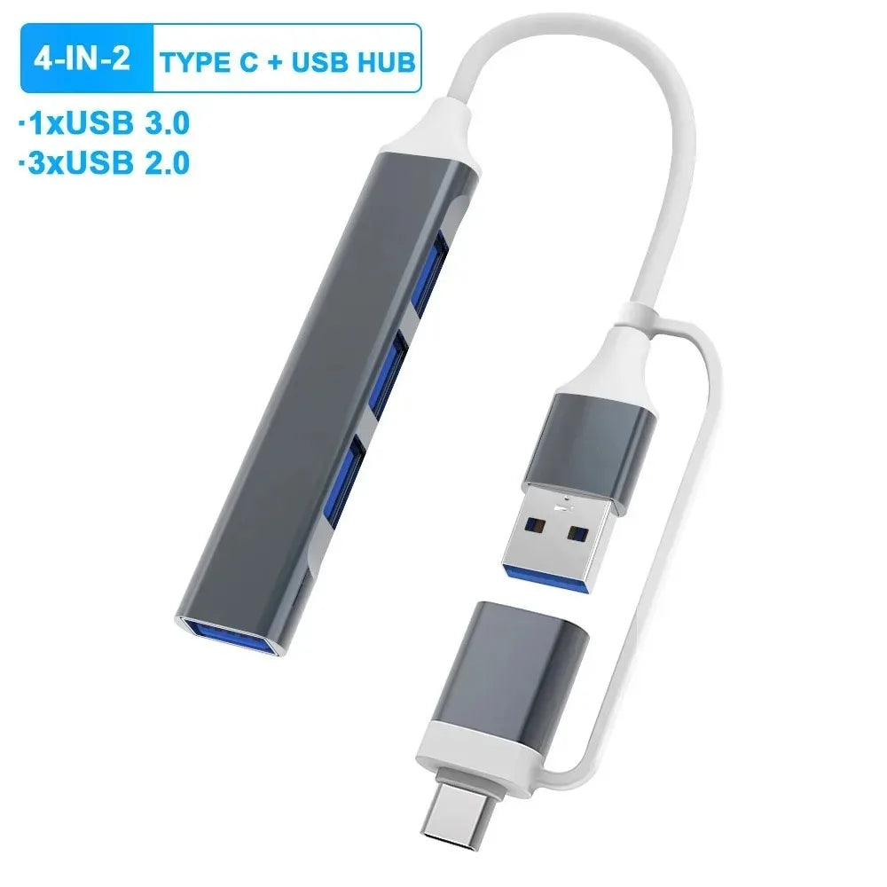8 Ports USB C HUB USB A TYPE-C HUB Concentrator USB C Docking Station 5Gbps Multi Adapter SD TF Card Reader For MacBook Air PC