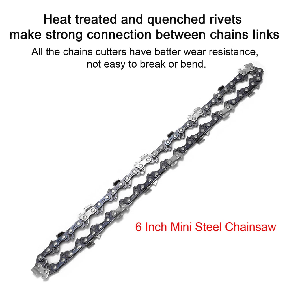 1 PCs 6 Inch Mini Steel Chainsaw Chains Electric Chainsaws Accessory Practical Chains Replacement Chains Replacement