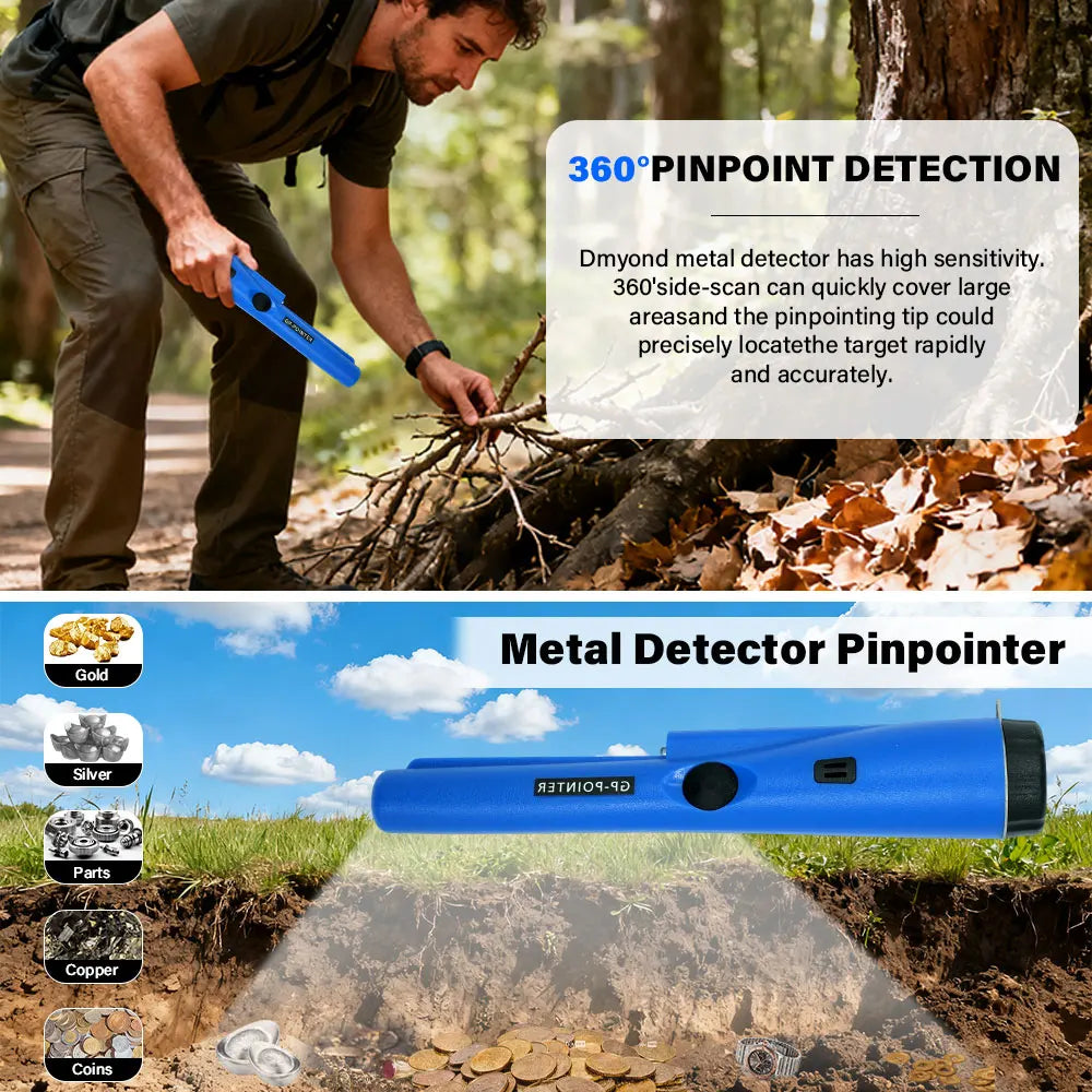 GP-Pointer Metal Detector with High Sensitivity Waterproof Design for Precise Gold, Silver, Coin Locating and Treasure Hunting