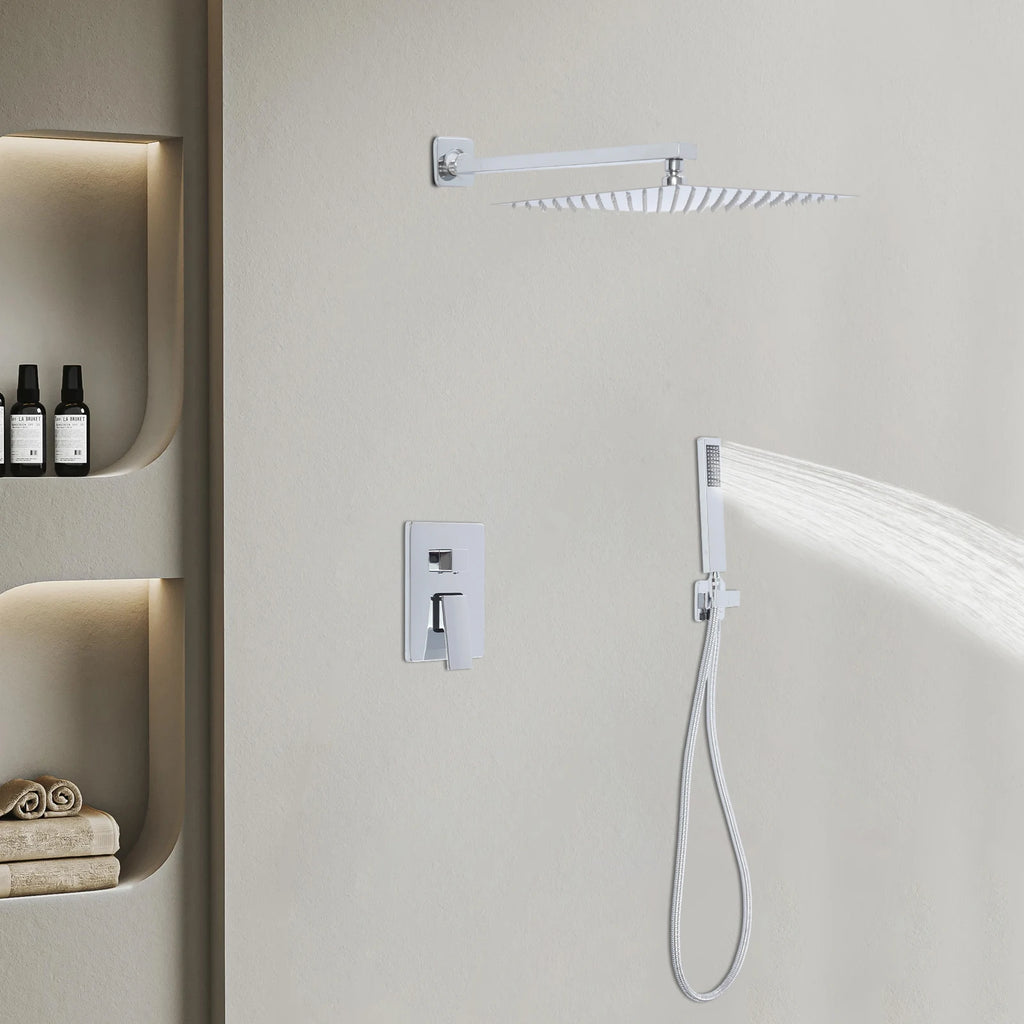 Benutzerfreundliches Komplettes Duschsystem-Set, Umschaltbarer Griff & Einfache Reinigung, Praktisch Für Hotels & Fitnessstudios