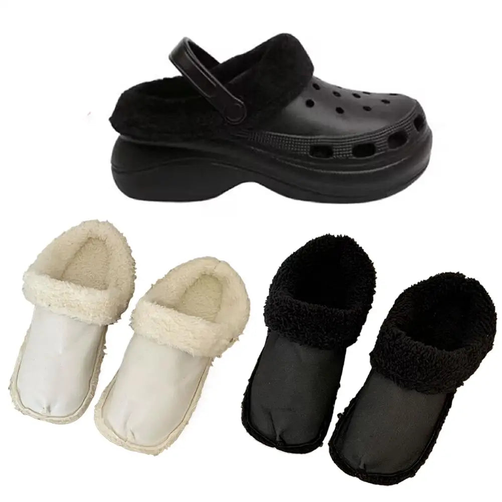 Shoe Cotton Fleece Cover Winter Warm Ankle Sock Shoe Charm Thicken Plush Insole For Women Men Shoe Covers Removable Plush L R0z0