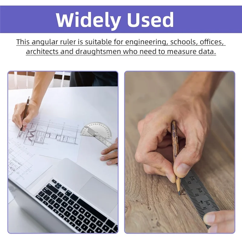 Y45A-15-120 Degree Knife Angle Finder And 180 Degrees Protractor Kit Bevel Gauge Angle Gauges Ruler Measuring Tool