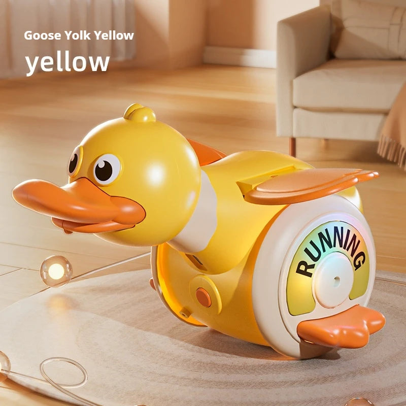 Electric Rotating Foraging Duck Toy Usb Rechargeable Crawling Training For Baby Toddler Early Development Parent Interactive Toy