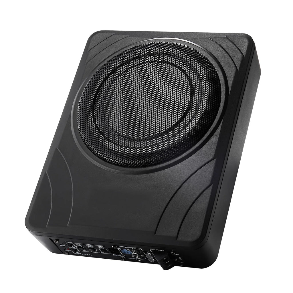 SucceBuy 8" Underseat Car Subwoofer Low Profile Audio Sub Built-in Amplifier High/Low Level Input&Volume Controller for SUV/Car