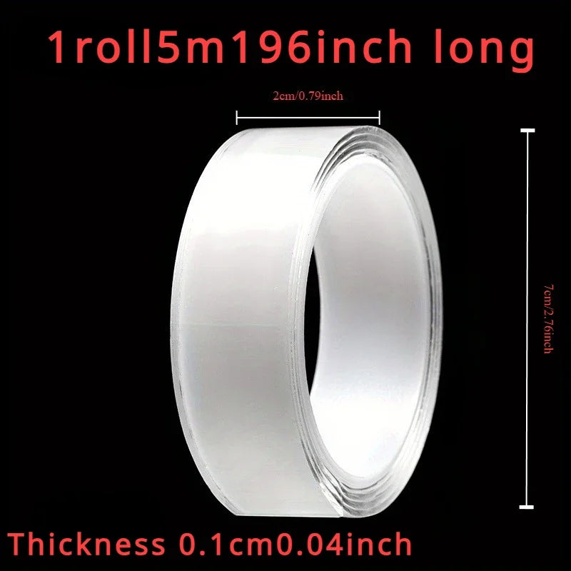 Versatile Reusable Double-Sided Waterproof Adhesive Tape - Perfect for Kitchen and Bathroom Supplies