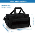 14" Heavy Duty Tactical Tool Bag Non-Slip Base Multipurpose Work Organizer for Handyman, Carpenter, Durable Portable Tool Storage