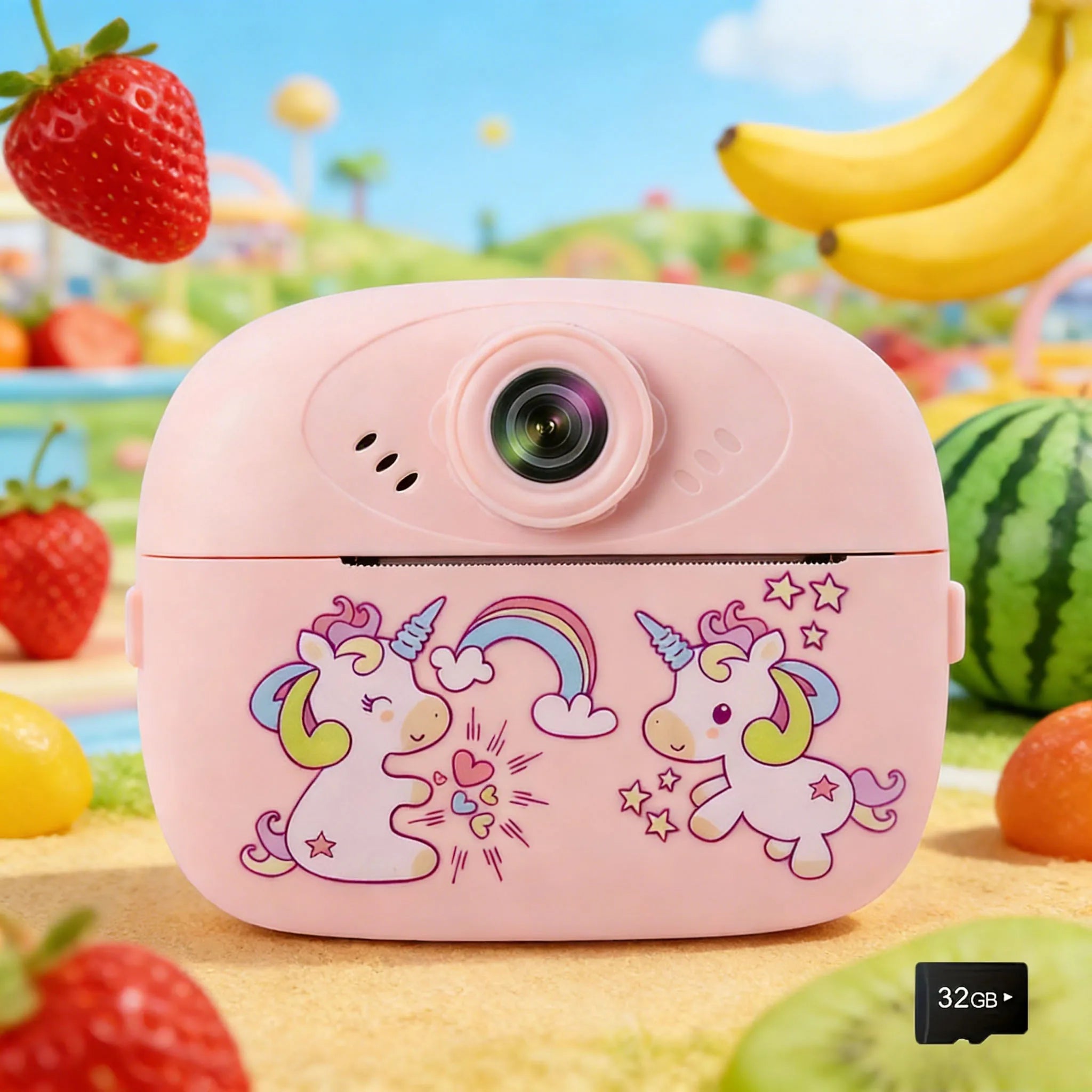 Children's mini thermal print camera instant print photo support recording video suitable for children's Halloween gifts