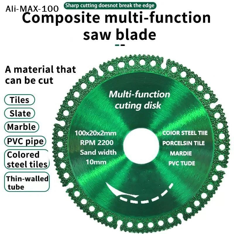 【MA3】6 In 1 Diamond Saw Blade Cut Off Wheels Diamond Cutting Disc Metal Iron Steel Rock Slab Marble Saw Blade
