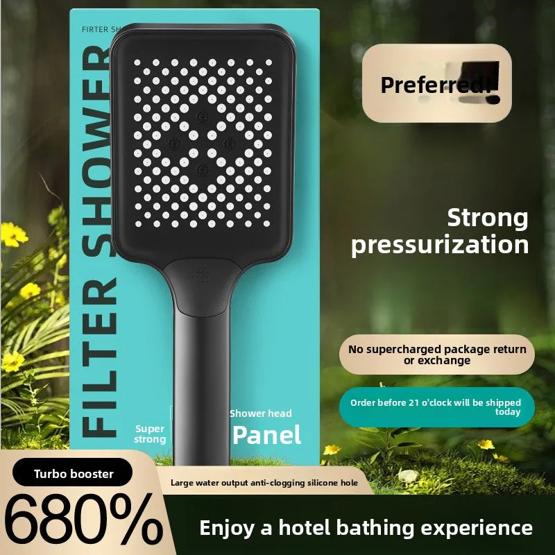 ABS Plastic Shower Head Shower Room Spray Head Bathroom Handheld Faucet Bathtub Pressurized Faucet Handheld Spray Head Outlet
