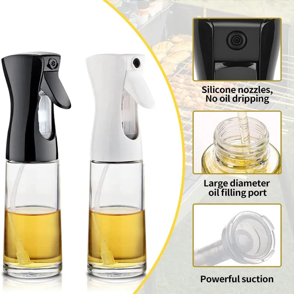 Oil Spray for Cooking - Olive Oil Dispenser Bottle Sprayer Mist-Reusable Food Grade Oil Vinegar, Spray Bottle Kitchen Accessories