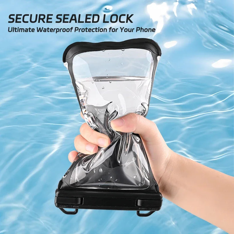 HAISSKY Bubble Floating Waterproof Swimming Bags Outdoor Travel Crossbody Phone Pouch For iPhone 17 16 Pro Max Samsung Xiaomi