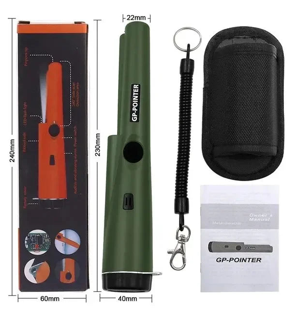 New 2024 Handheld Metal Detector GP Pointer Precise Positioning Treasure Hunt Waterproof Locator Pole LED Light
